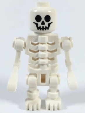 LEGO Skeleton with Standard Skull Angular Rib Cage Mechanical Arms (gen066) Castle Minifigure