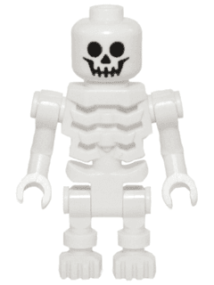 LEGO Skeleton with Standard Skull Angular Rib Cage Bent Arms (gen069) minifigure