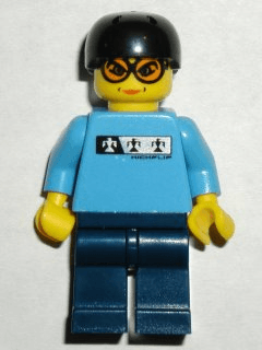 LEGO Skateboarder Medium Blue Shirt (gg004) Sports Minifigure