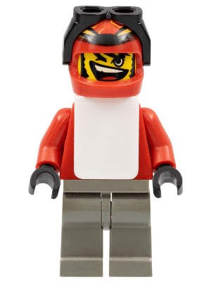 LEGO Snowboarder Red Shirt White Vest (gg005) Sports Minifigure