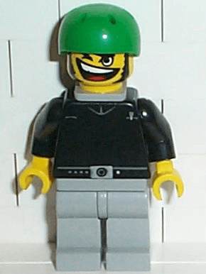 LEGO Skateboarder Black Shirt with Back Stud (gg007) Sports Minifigure