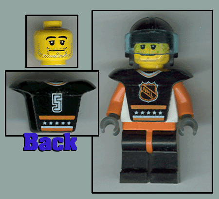 LEGO Hockey Player E (hky005) Sports Minifigure