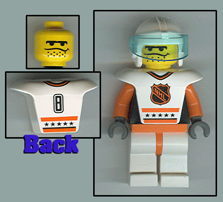 LEGO Hockey Player H (hky008) Sports Minifigure