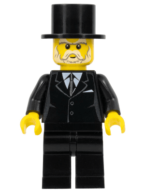 LEGO Suit Black Top Hat (hol025) City Minifigure