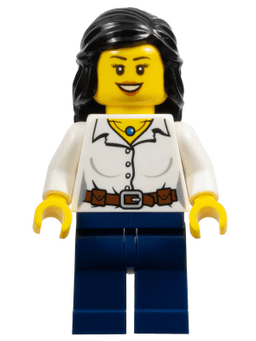 LEGO Female White Blouse with Belt (hol027) minifigure