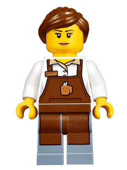 LEGO Winter Holiday Train Station Station Barista (hol091) minifigure