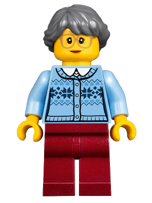 LEGO Winter Holiday Train Station Grandmother (hol092) City Minifigure