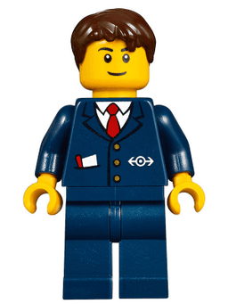 LEGO Winter Holiday Train Station Ticket Agent (hol094) minifigure