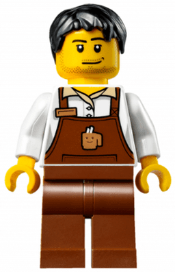 LEGO Christmas Train Ride Barista (hol098) minifigure