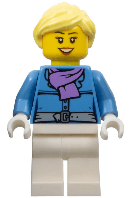 LEGO Female Bright Light Yellow Ponytail (hol126) City Minifigure