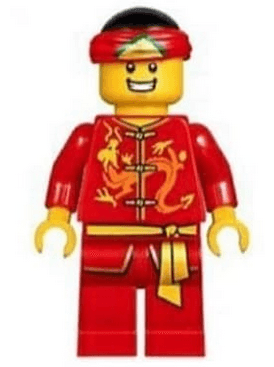 LEGO Dragon Dance Performer Tied Red Bandana (hol134) City Minifigure