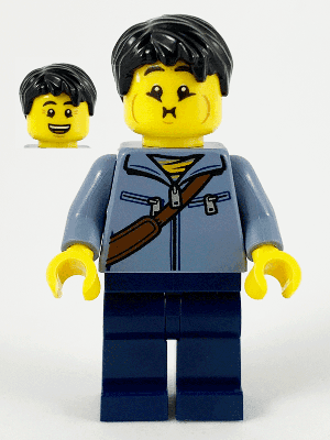 LEGO Man Black Hair (hol226) City Minifigure