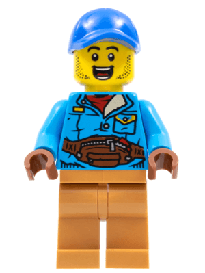 LEGO Man Blue Cap Dark Azure Jacket (hol263) City Minifigure