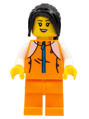 LEGO Woman Orange Tracksuit (hol266) City Minifigure