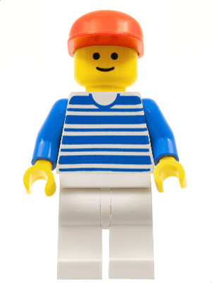 LEGO Horizontal Lines Blue (hor003) Town / City Minifigure