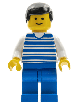 LEGO Horizontal Lines Blue (hor004) minifigure