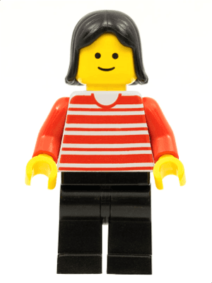 LEGO Horizontal Lines Red (hor005) Town / City Minifigure