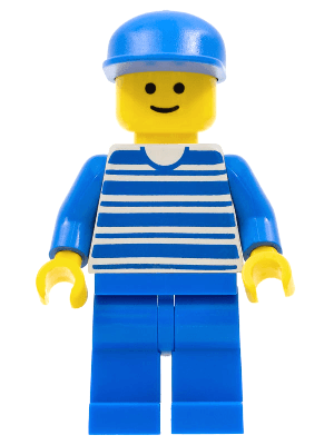 LEGO Horizontal Lines Blue (hor008) Town / City Minifigure