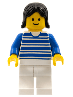 LEGO Horizontal Lines Blue (hor009) Town / City Minifigure