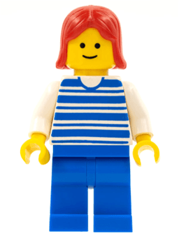 LEGO Horizontal Lines Blue (hor010) minifigure