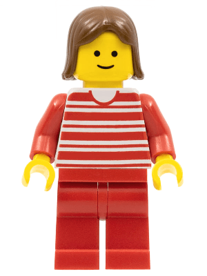 LEGO Horizontal Lines Red (hor015) Town / City Minifigure
