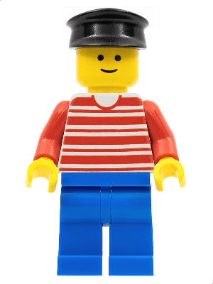 LEGO Horizontal Lines Red (hor016) Town / City Minifigure