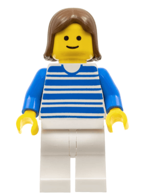 LEGO Horizontal Lines Blue (hor017) Town / City Minifigure