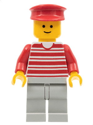 LEGO Horizontal Lines Red (hor018) Town / City Minifigure