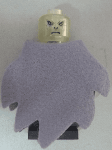 Lord Voldemort - Glow In Dark Trans Head, Dark Bluish Gray Dementor Style Cape