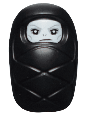 Baby / Infant - with Stud Holder on Back with White Evil Face Pattern (Baby Lord Voldemort)