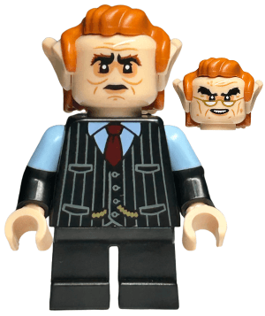 Goblin - Black Pinstripe Vest, Dark Orange Hair