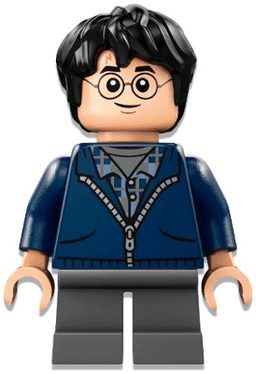 Harry Potter - Dark Blue Hoodie, Dark Bluish Gray Short Legs