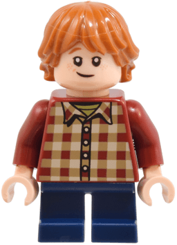 Ron Weasley - Dark Red Plaid Shirt, Dark Blue Short Legs
