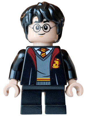 Harry Potter - Gryffindor Robe Open, Black Short Legs, Grin / Reddish Brown Eyebrows