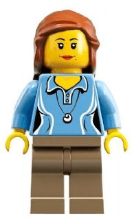 LEGO Research Scientist Female Medium Blue Top (idea010) Twilight Minifigure
