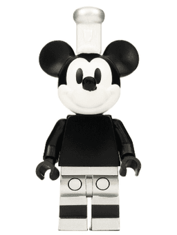 Mickey Mouse - Vintage, Metallic Silver Shorts, White Hat with Silver Top