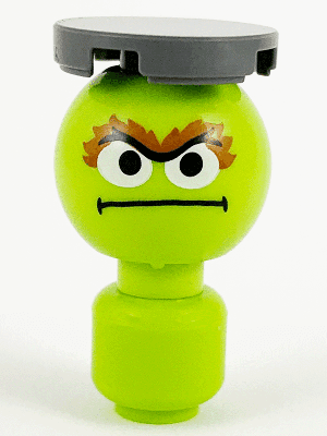 LEGO Oscar the Grouch (without Trash Can) (idea079) Twilight Minifigure