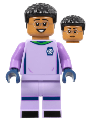 LEGO Soccer Goalie Female Lavender Uniform Medium Nougat Skin (idea145) Twilight Minifigure