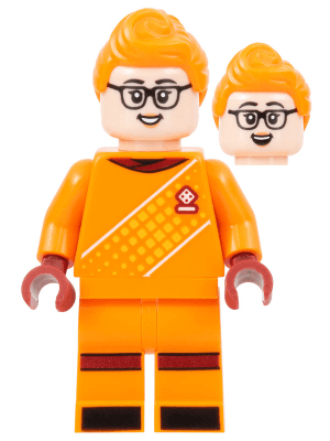 LEGO Soccer Goalie Female Orange Uniform Light Nougat Skin Orange Hair (idea146) Twilight Minifigure