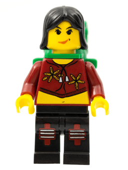 LEGO Xtreme Stunts Sky Lane Black Female Hair (ixs012) minifigure