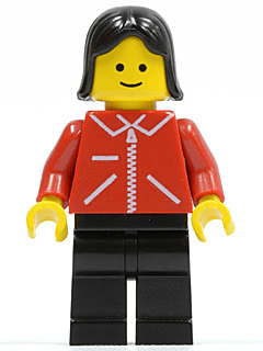 LEGO Jacket Red with Zipper (jred020) Town / City Minifigure