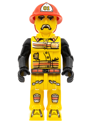 LEGO Fireman in Hat #01 (js001) LEGO Minifigure