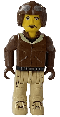 LEGO Aviator Tan Pants and Brown Jacket (js008) minifigure