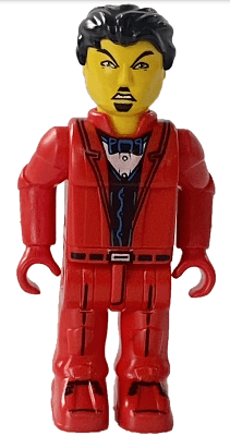 LEGO Bank Robber with Red Legs and Black Hair (js011) LEGO Minifigure