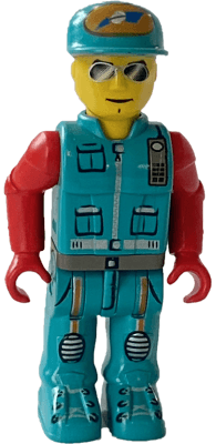 LEGO Crewman with Dark Turquoise Vest and Pants (js027) minifigure