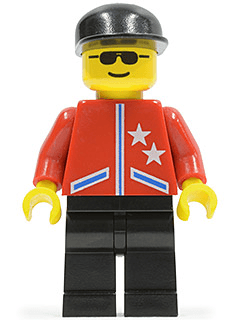 Jacket 2 Stars Red - Black Legs, Black Cap