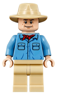 Dr. Alan Grant - Medium Blue Shirt with Pockets with Blue Buttons