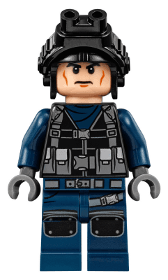 ACU Guard - Male, Black Aviator Cap with Black Night Vision Goggles, Light Nougat Head