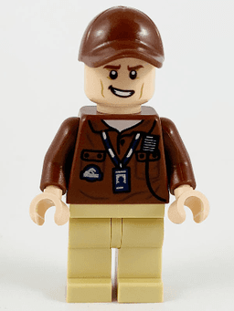 Park Worker - Male, Reddish Brown Shirt and Cap, Tan Legs