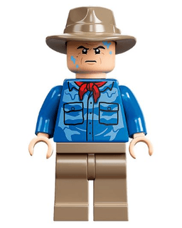 Dr. Alan Grant - Blue Shirt with Water Stains